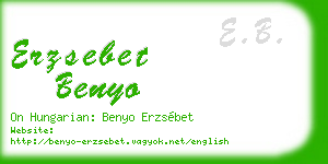 erzsebet benyo business card