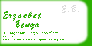 erzsebet benyo business card